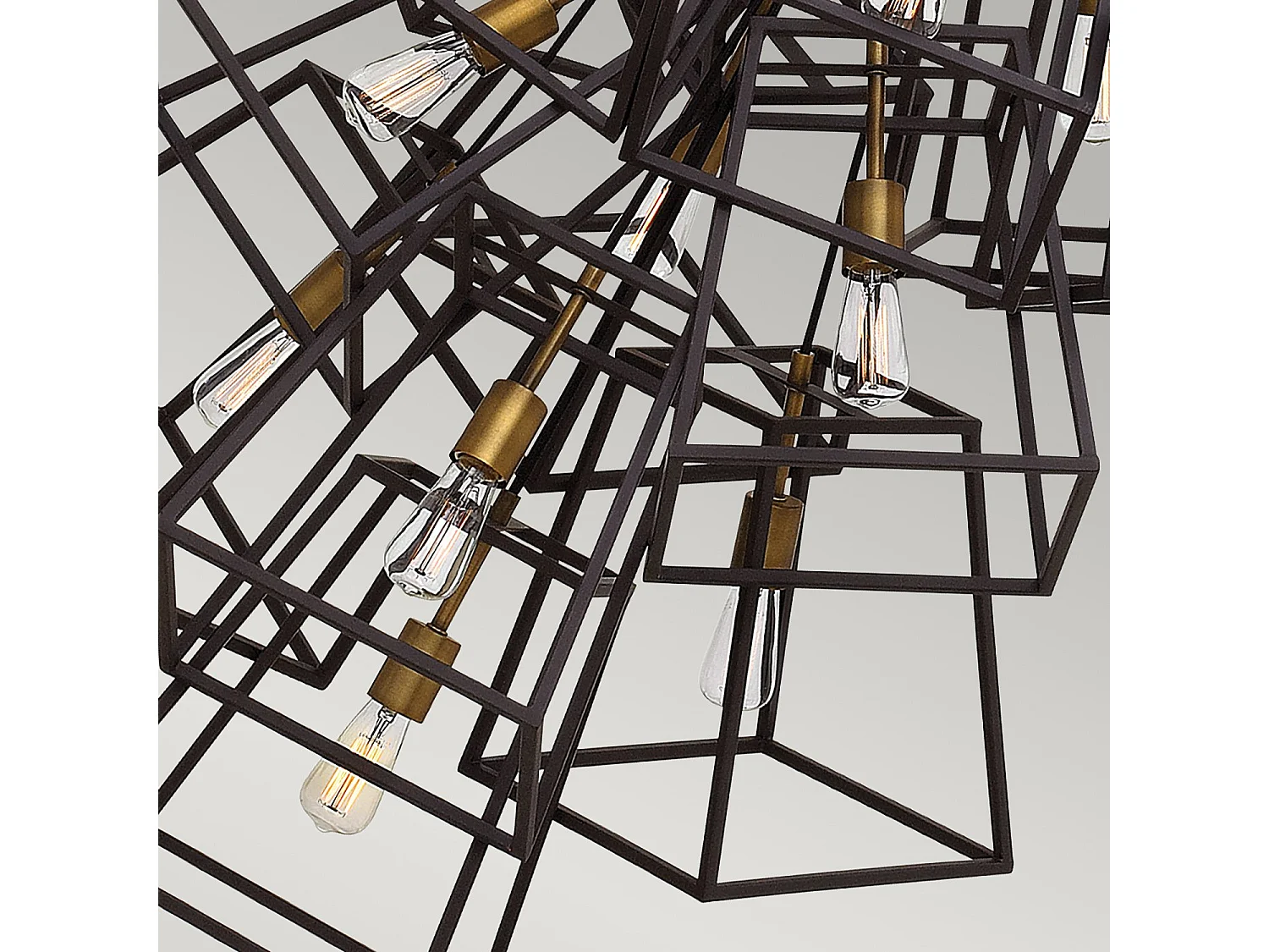 Elstead Fulton Grand lustre à 13 ampoules à suspension en grappe, bronze