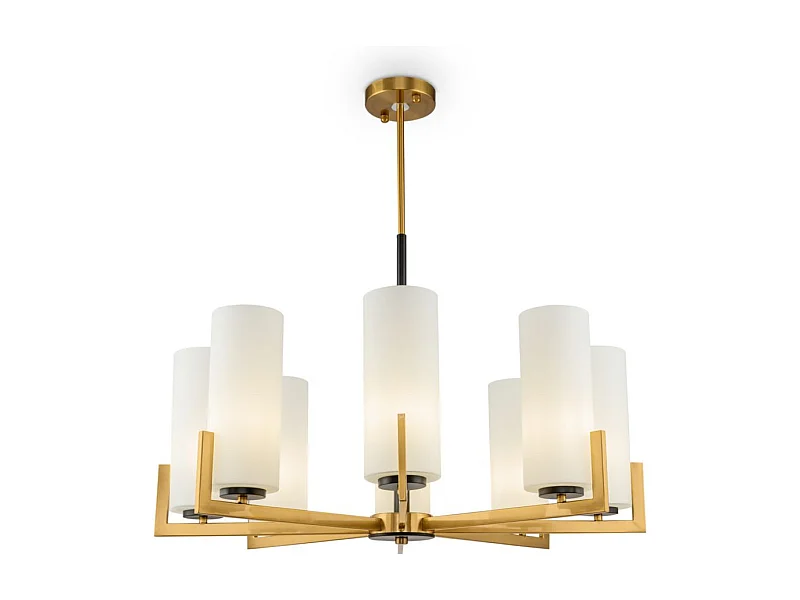 Maytoni Fortano Moderner Kronleuchter Fortano 8-Licht-Glasschirm aus Messing