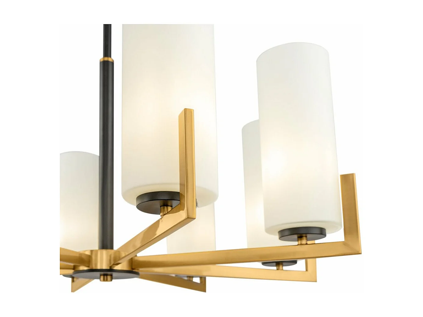 Maytoni Fortano Lustre moderne en laiton à 8 lumières Fortano avec abat-jour en verre