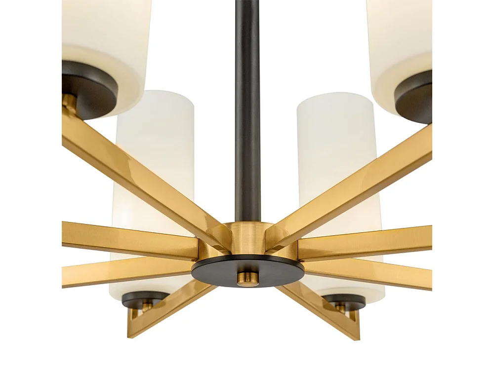 Maytoni Fortano Moderner Kronleuchter Fortano 8-Licht-Glasschirm aus Messing