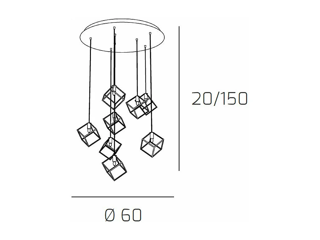 Frame Sospensione 8 Luci