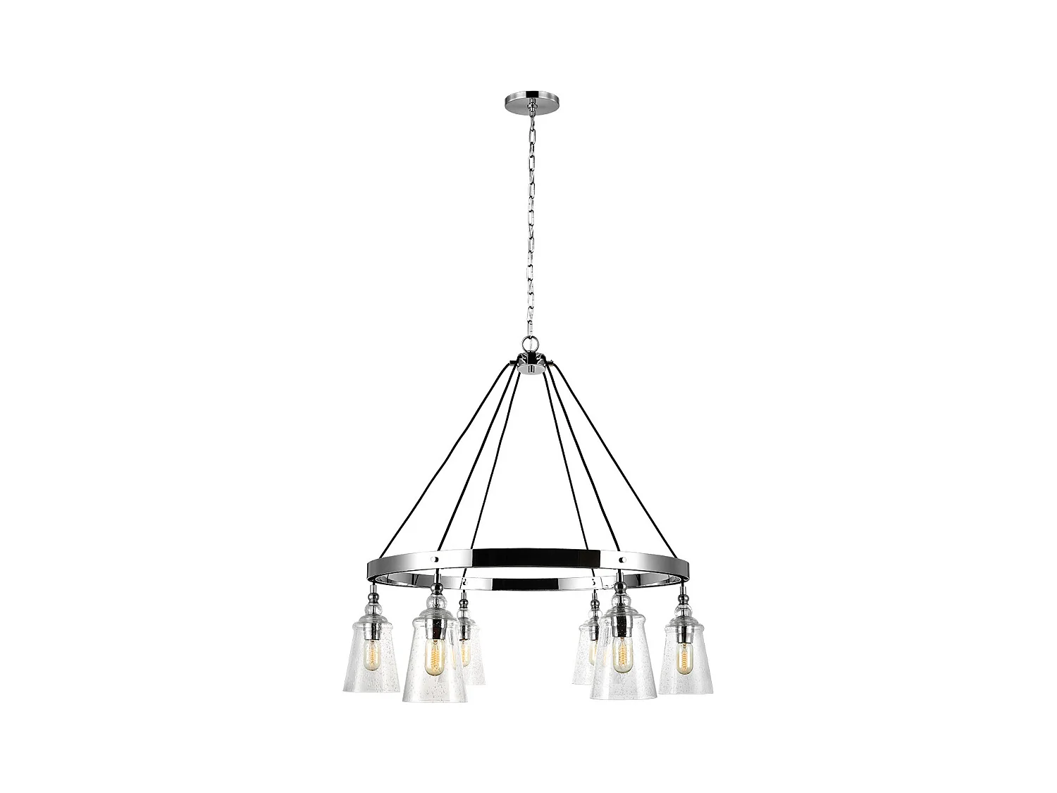 Loras Lustre Feiss 6 Lumières Chrome