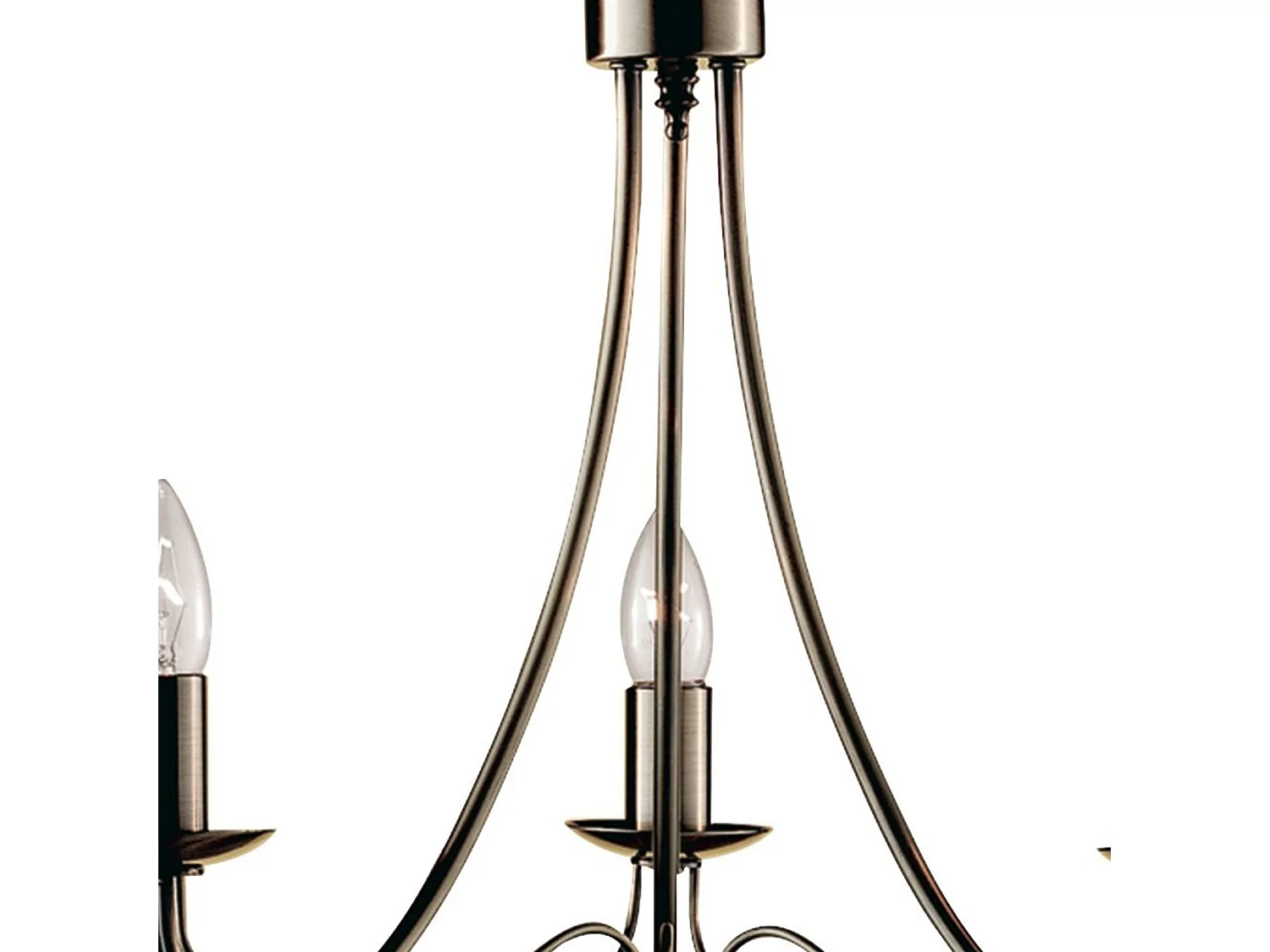 Searchlight Maypole - Lampada a sospensione a 3 bracci multibraccio in ottone antico, E14