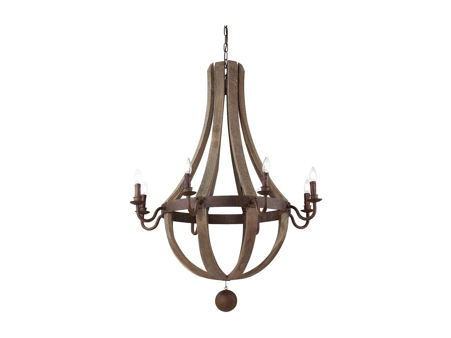 Ideal Lux Millennium - 8 Lichtdeckenanhänger Braun, E14