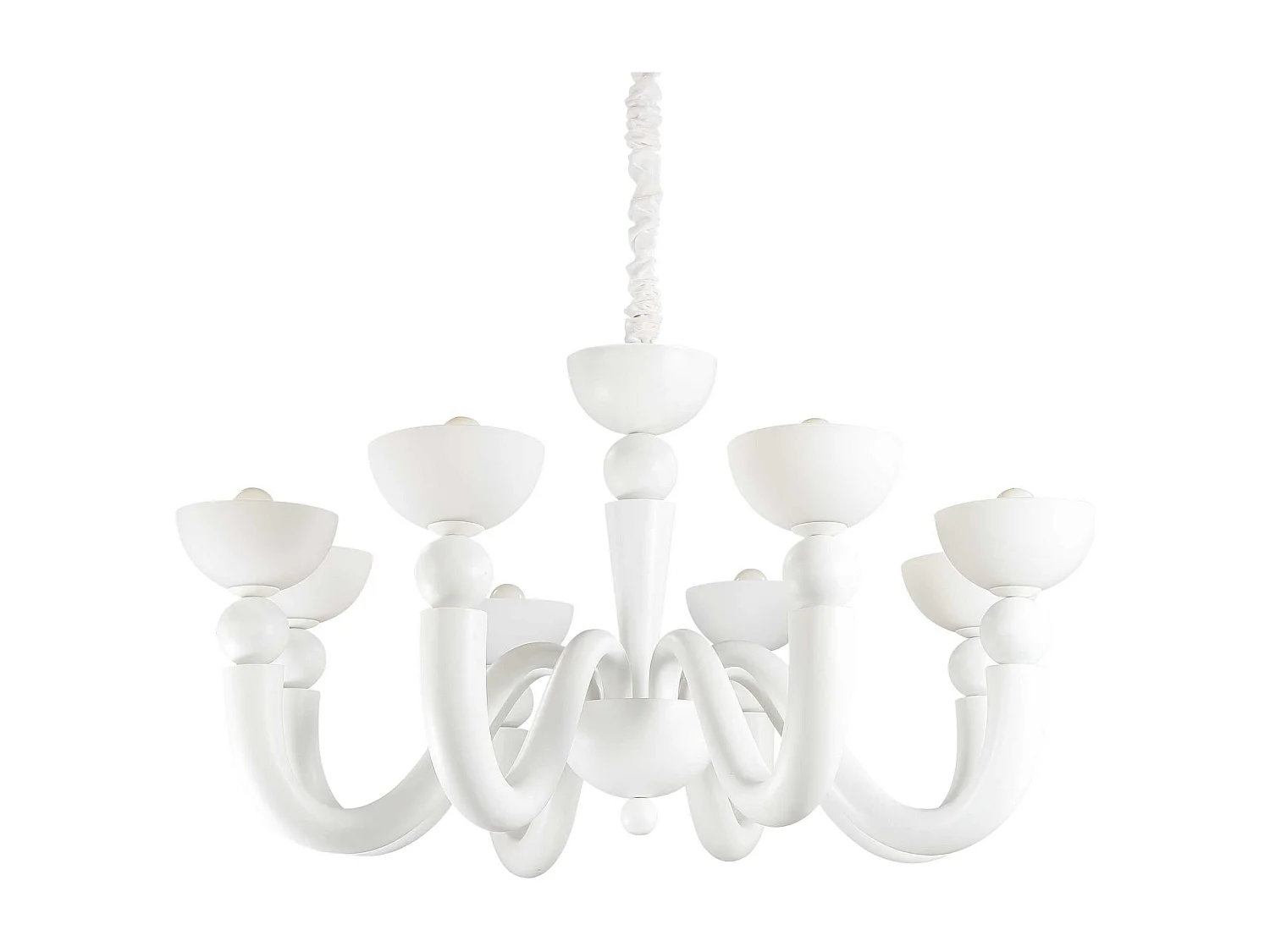 Ideal Lux Bon Bon Lustre à 8 bras multiples au fini blanc, E14