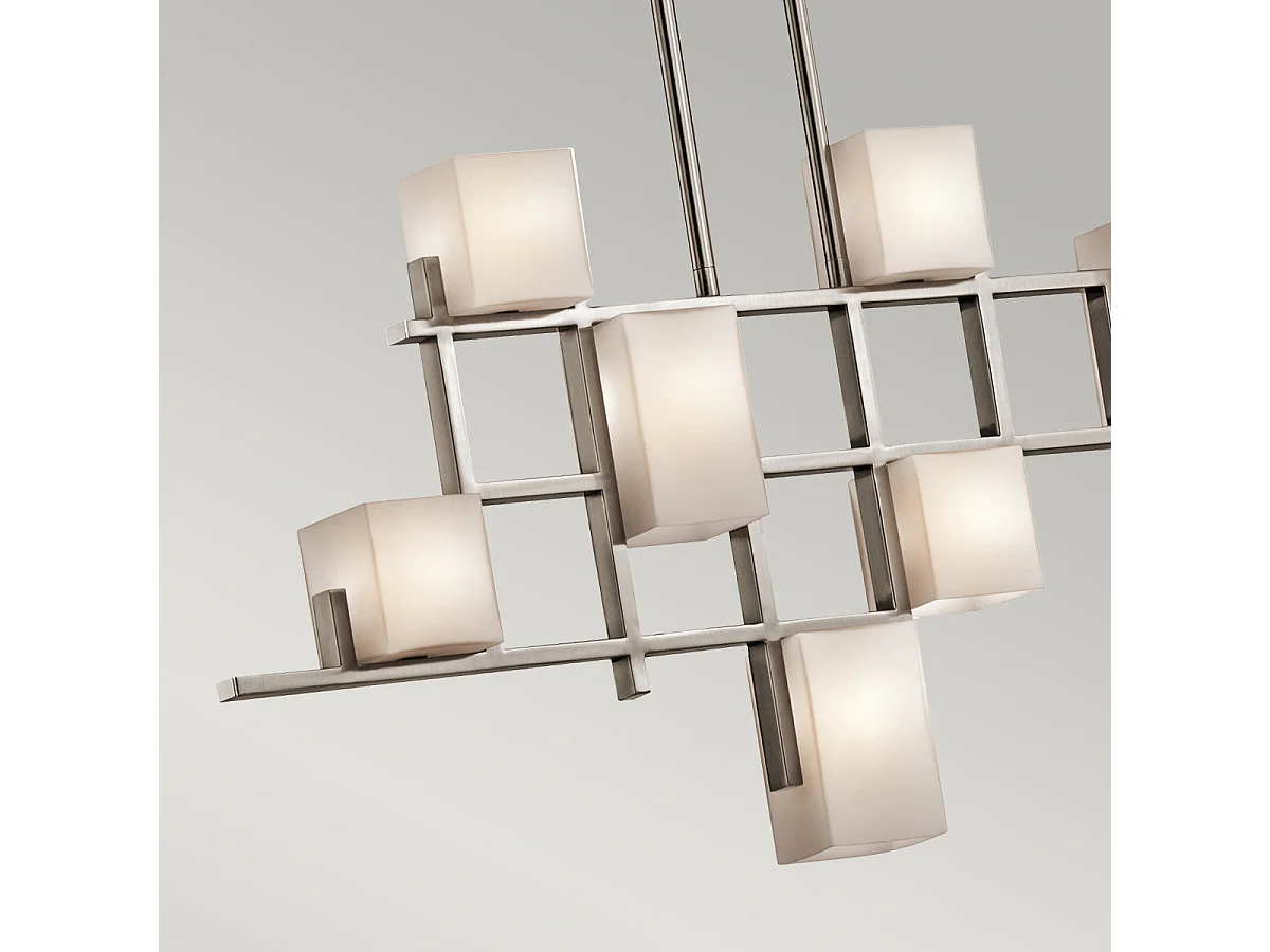 Elstead City lichts - 7 licht Pendel Kronleuchter licht Classic Zinn, G9