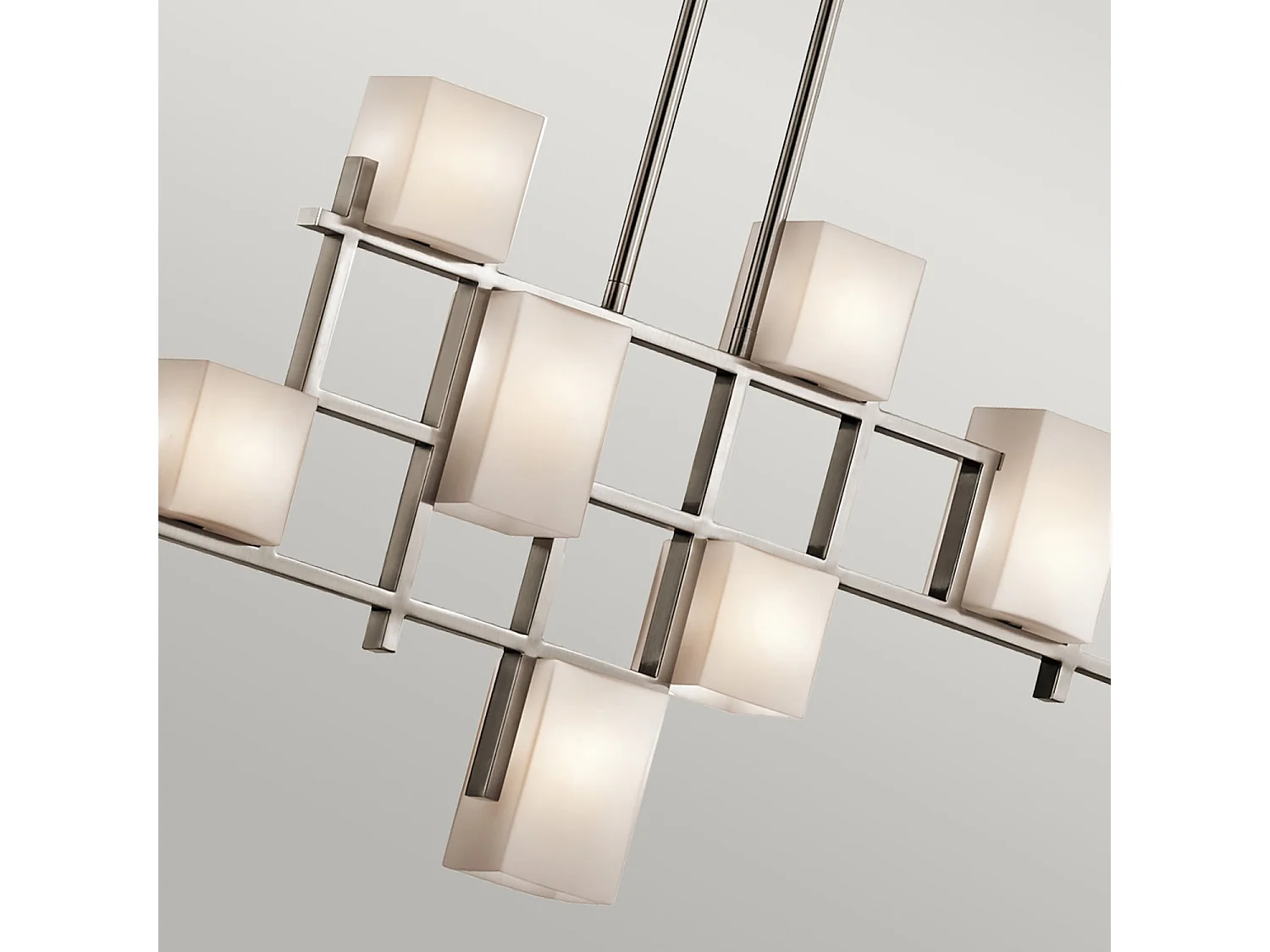 Elstead City lichts - 7 licht Pendel Kronleuchter licht Classic Zinn, G9