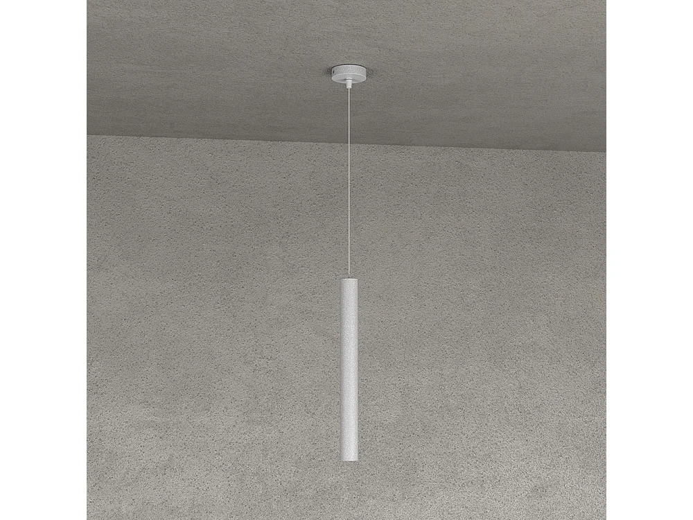 Round Tube Sospensione 1 Luce Grigio Cavo Cm.250 Con Base