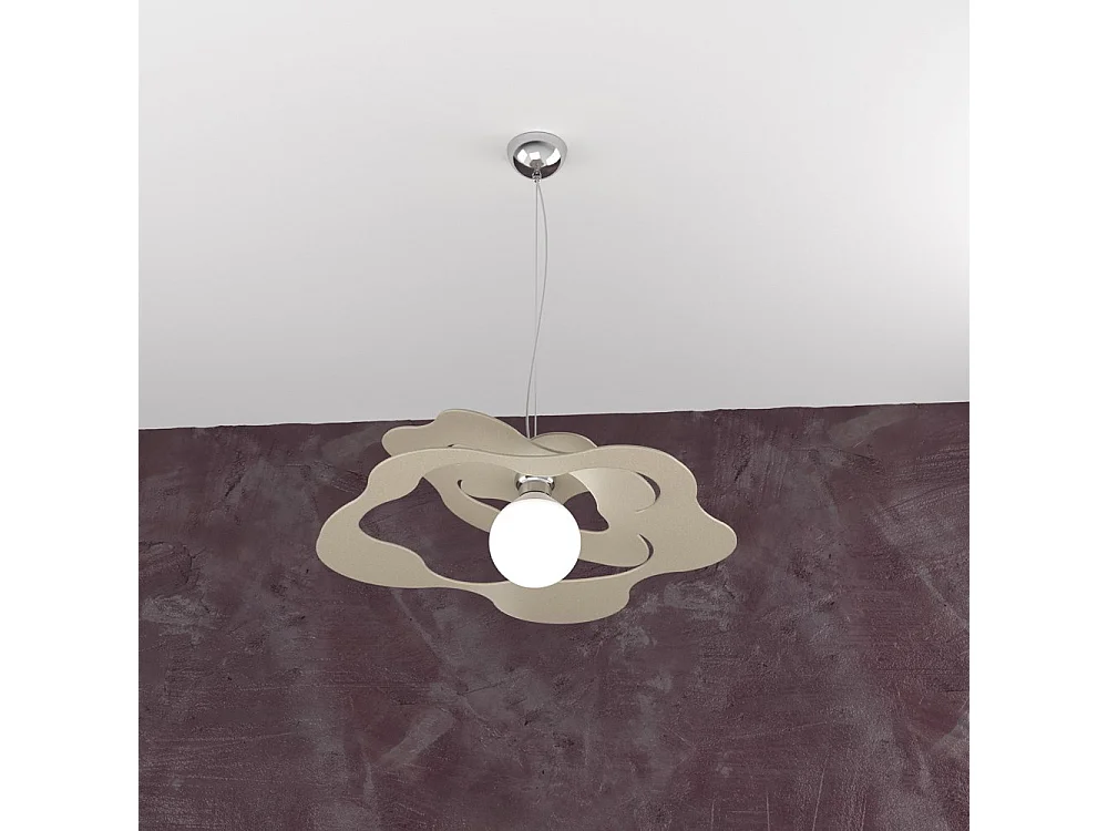 Ripples Sospensione D.50 Cm. 1 Luce Sabbia