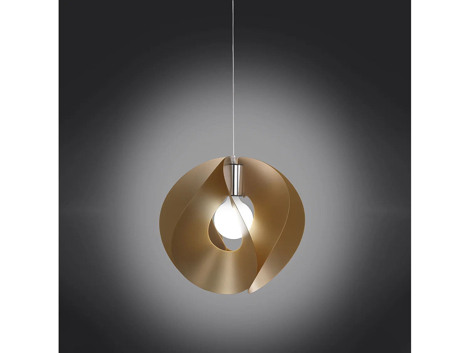 Sospensione Moderna Atom Polilux ® New Gold E Metallo Cromo 1 Luce E27