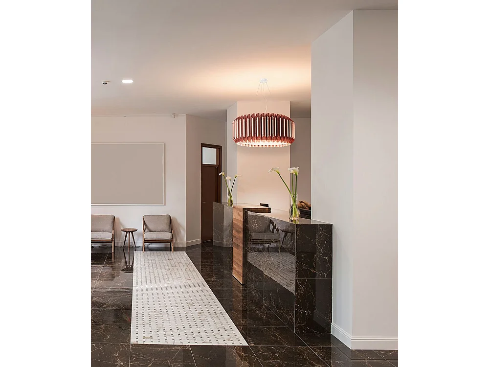 Sospensione Moderna Louise Polilux ® Rame E Metallo Cromo 1 Luce E27 D60Cm