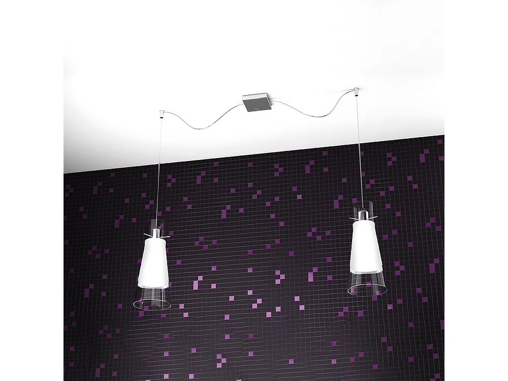 Cone Sospensione 2 Luci Spostabili