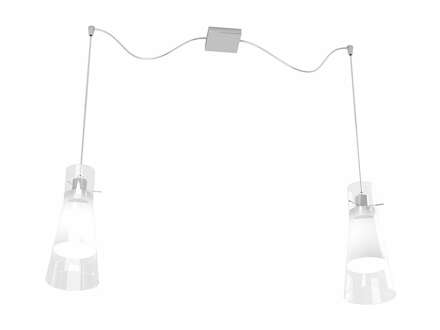 Cone Sospensione 2 Luci Spostabili