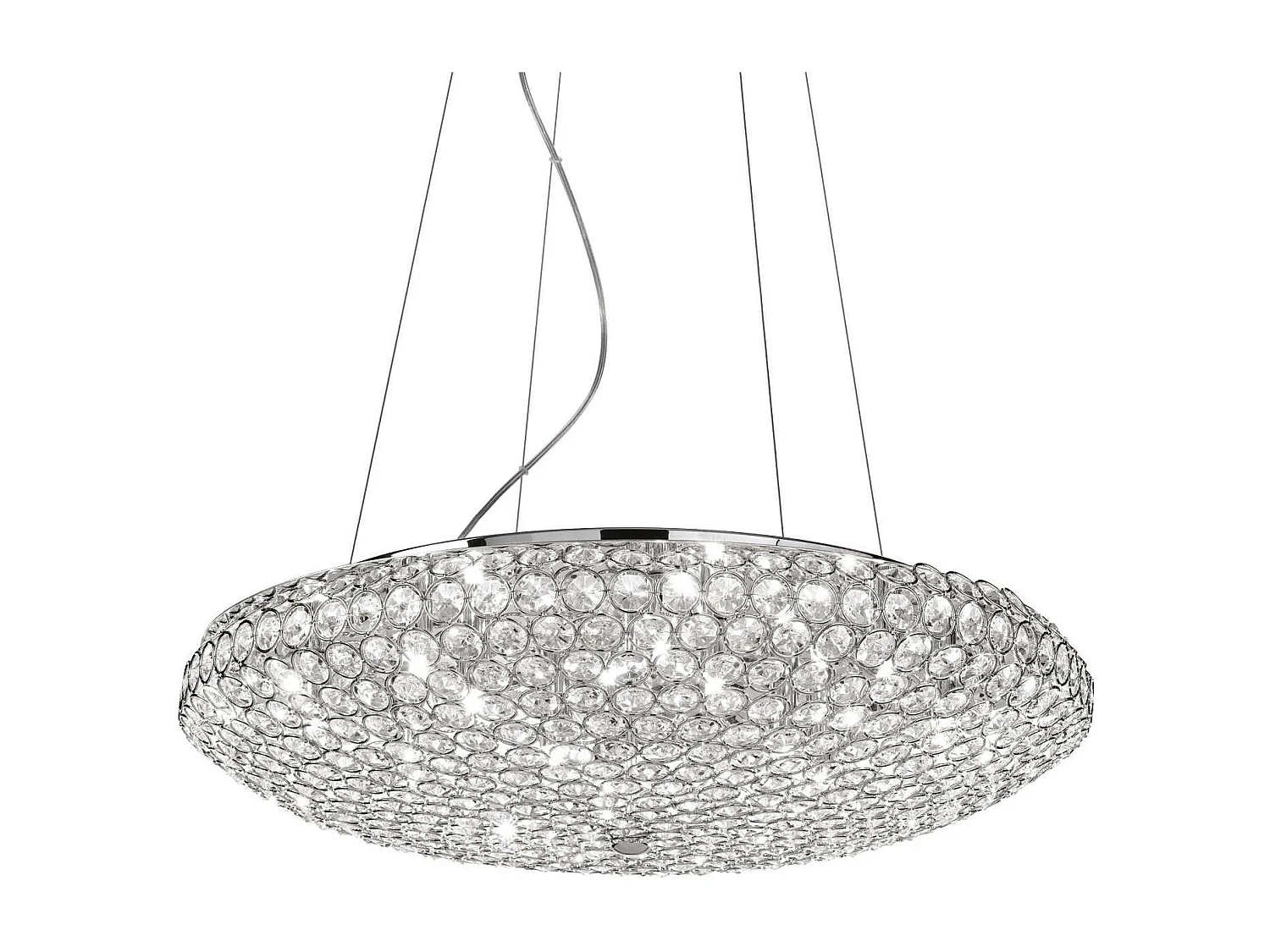 Ideal Lux King Grand luminaire suspendu à 12 ampoules au fini chrome, G9