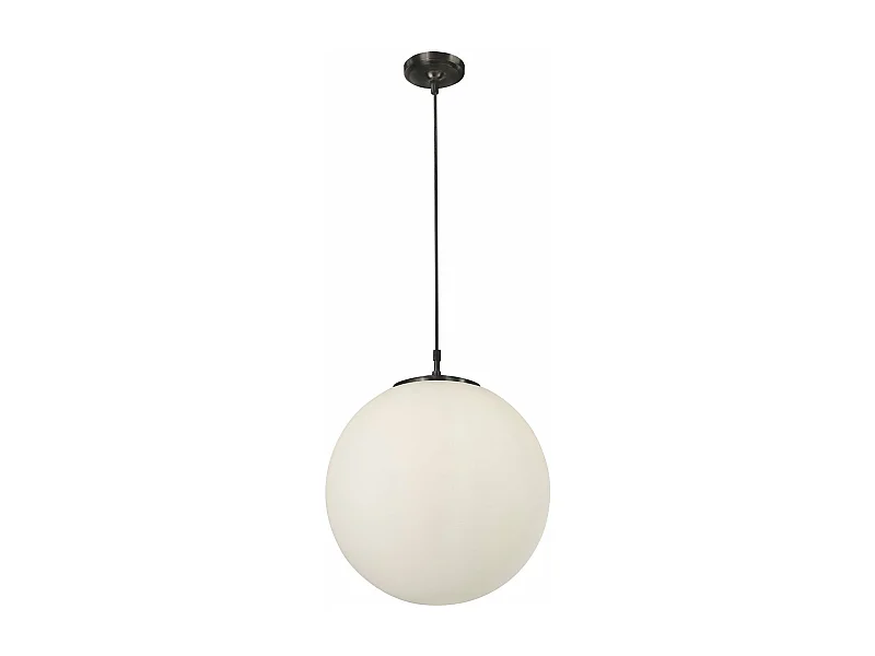Zeitgenössische Pendelleuchte Atom Black Steel 1 Licht E27 D40cm