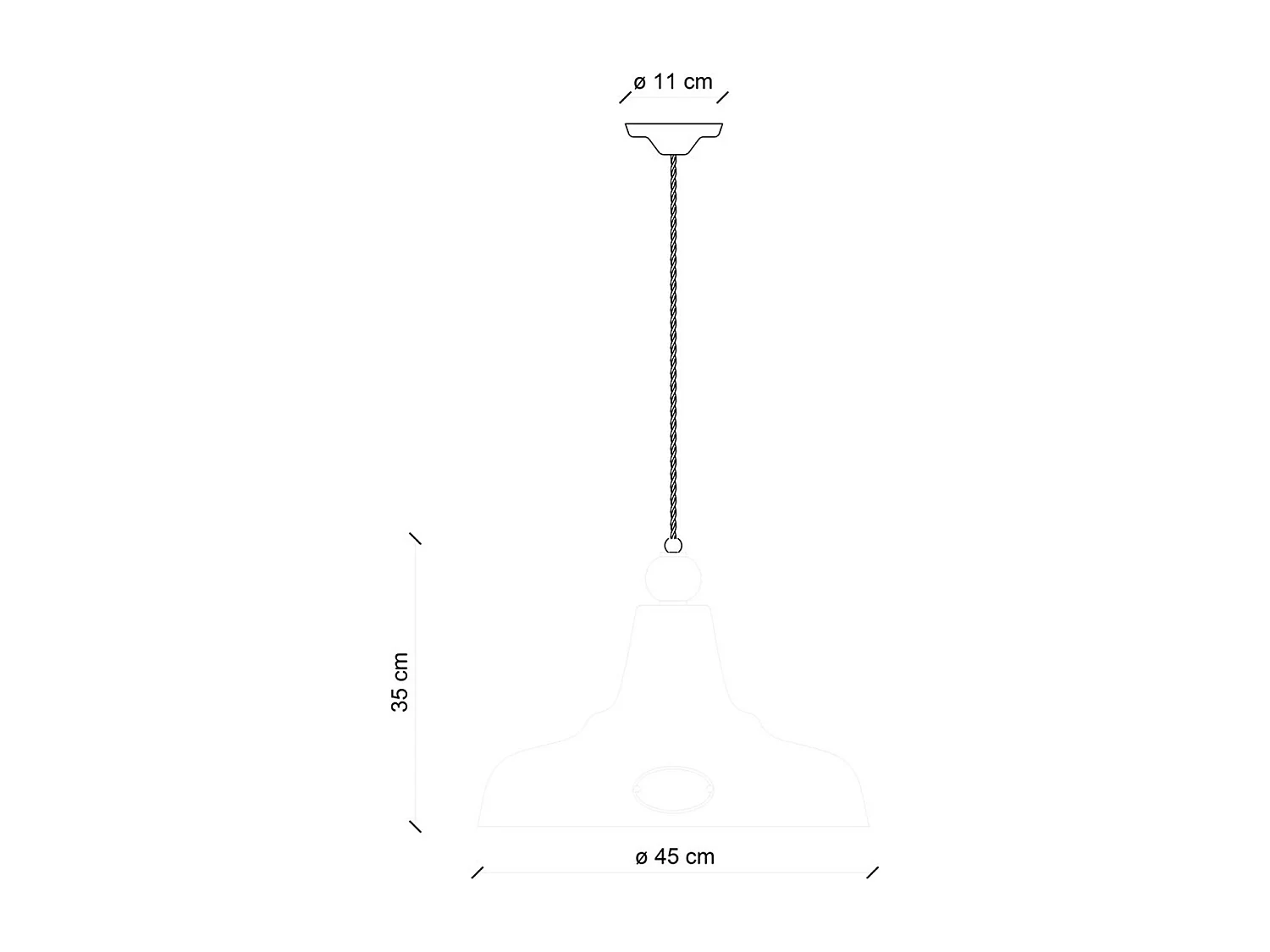Lampadario Vintage Grunge Ferro E Ceramica Nero 1 Luce E27
