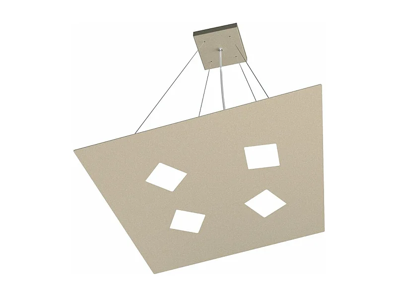 Sospensione Moderna Note Metallo Sabbia 4 Luci Gx53