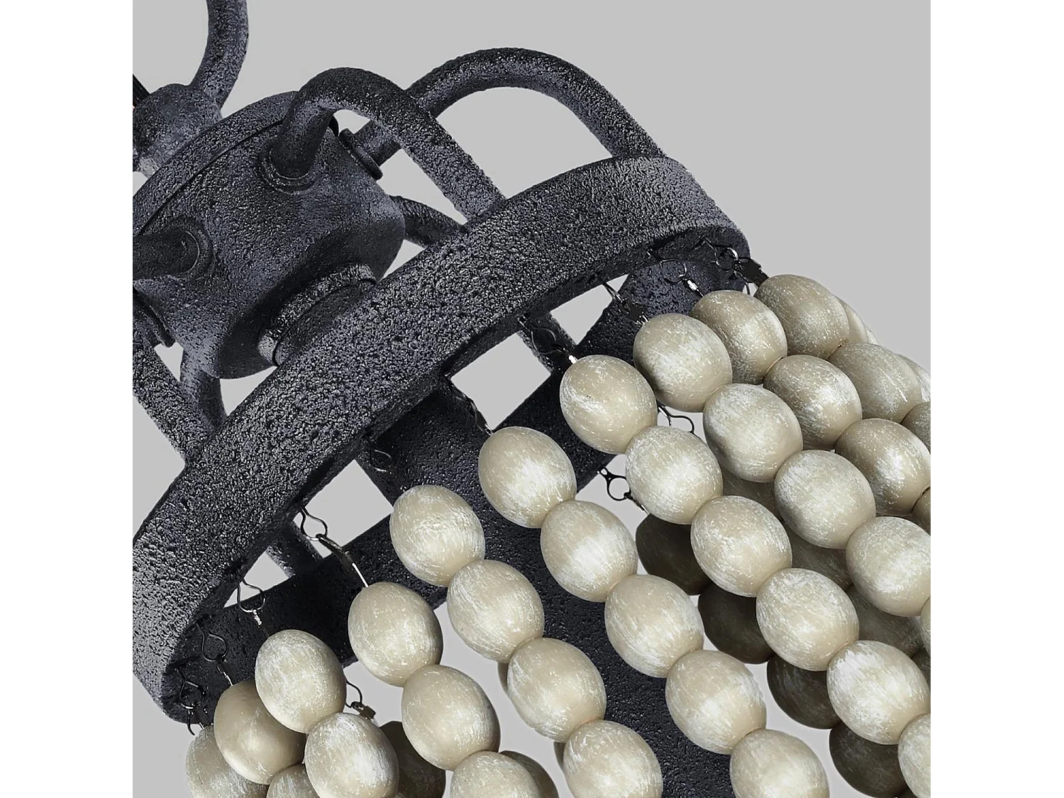 Elstead Feiss Nori Ljuskrona med flera armar, mörk vittrad zink med drivvedsgrå