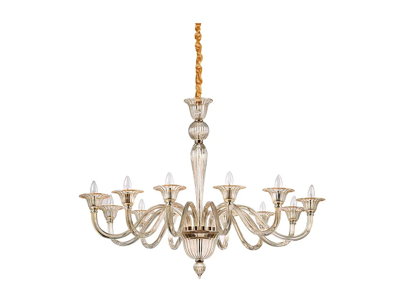 Ideal Lux Brigitta Suspension à 12 ampoules ambre, E14