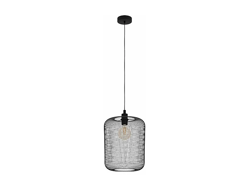Lampadario Industrial Wrington 1 Luce Acciaio Nero