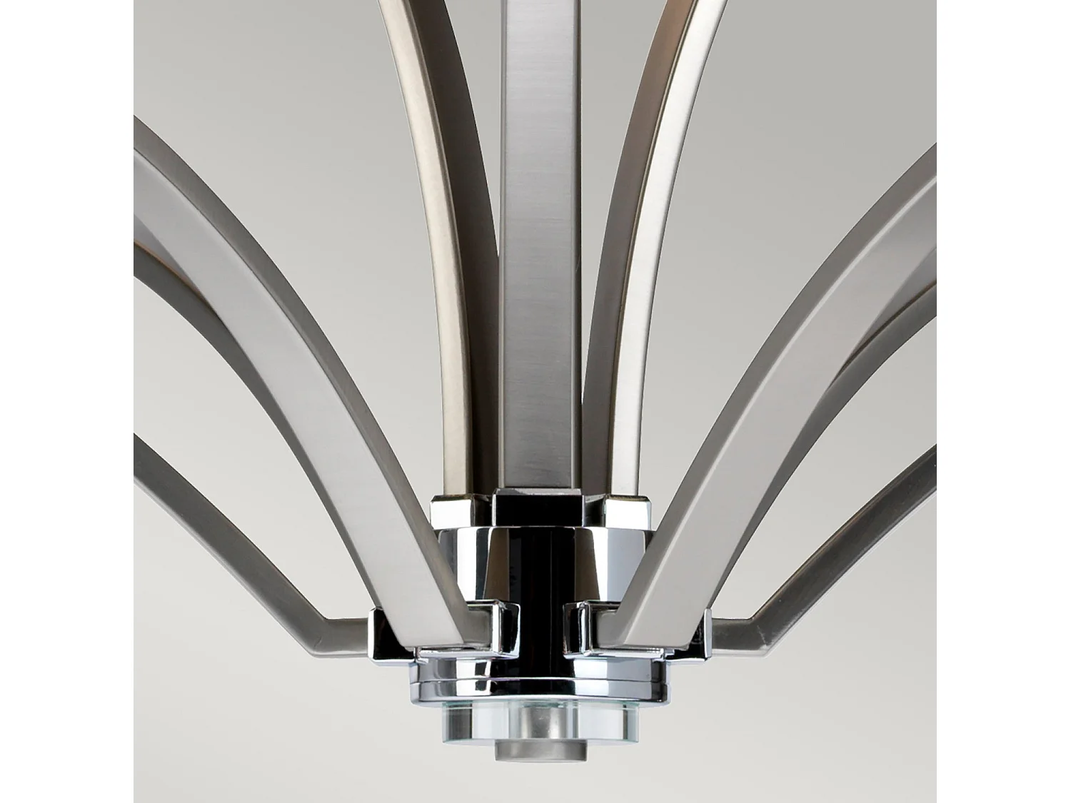 Elstead Prospect Park - Lampadario a 9 luci multibraccio Nickel satinato, finitura cromata, attacco E27