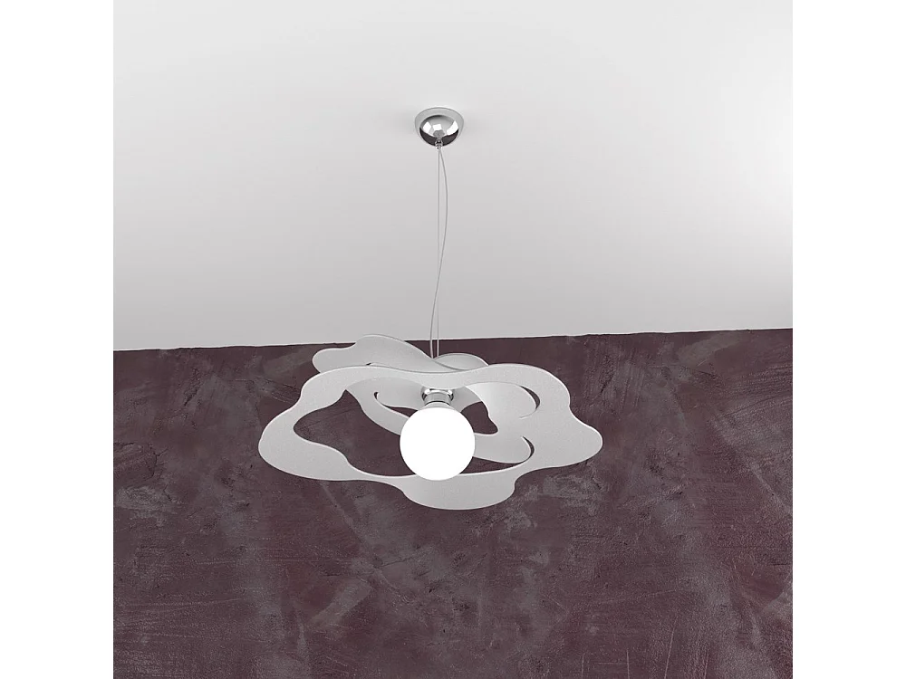 Ripples Sospensione D.50 Cm. 1 Luce Grigio