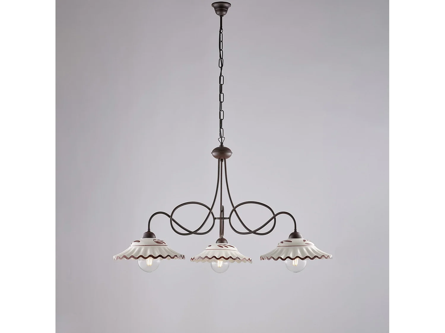 Belight -  Dallas – Kronleuchter elfenbeinfarben, Goldeffekt, Alabasterglas Ø13, Ø78, 3-flammig – BL217-S3-AV