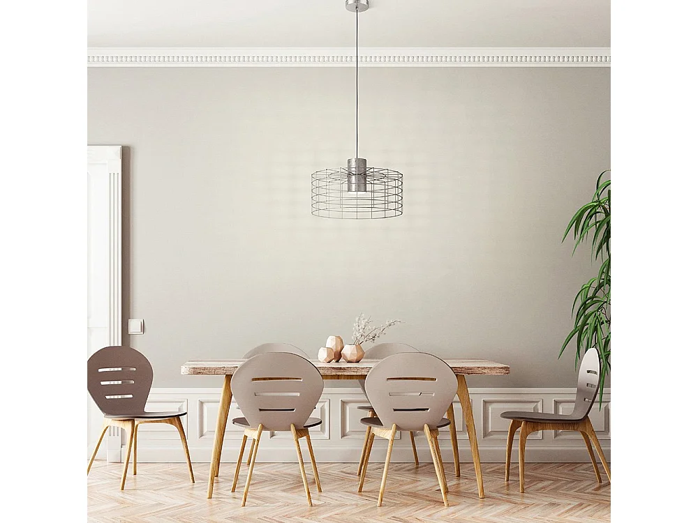 Lampadario Industrial Milligan 1 Luce Acciaio Grigio