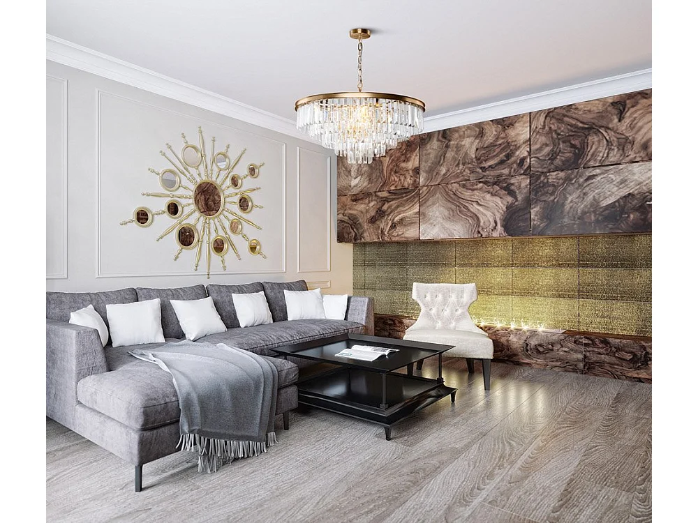 Maytoni Revero Plafón colgante clásico Revero de 12 luces de latón