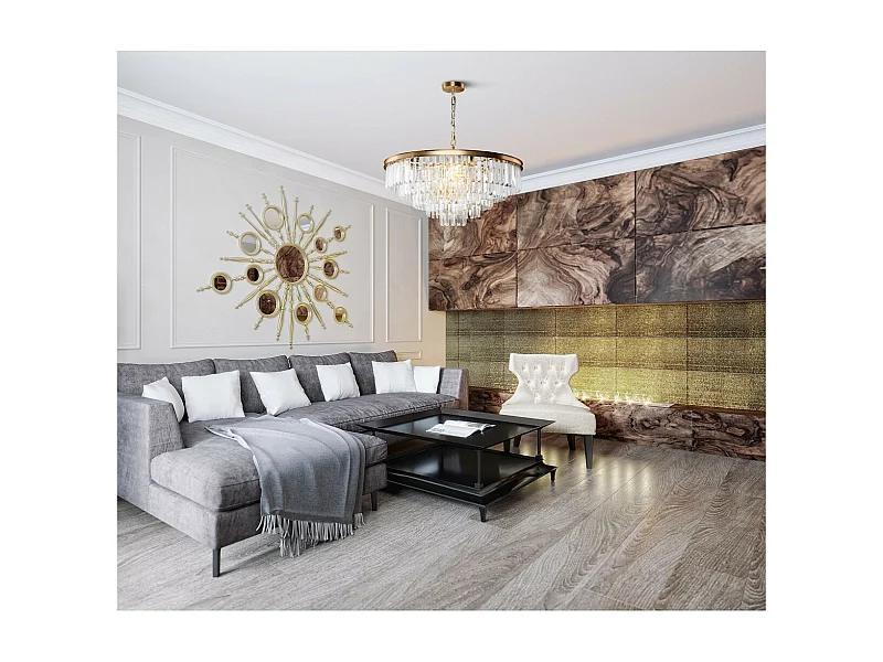 Maytoni Revero Klassische Revero 12-Licht-Hängeleuchte aus Messing