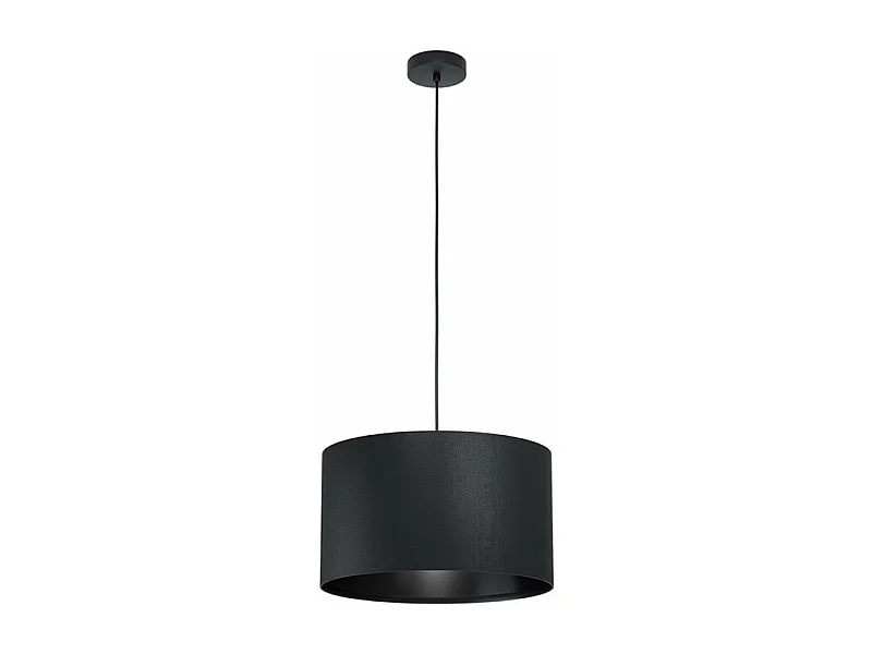 Lampadario Moderno Maserlo 1 Piccolo 1 Luce Acciaio Nero
