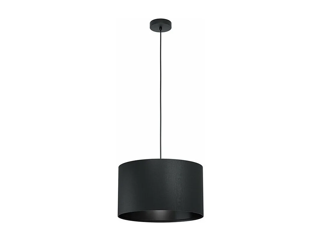 Lampadario Moderno Maserlo 1 Piccolo 1 Luce Acciaio Nero