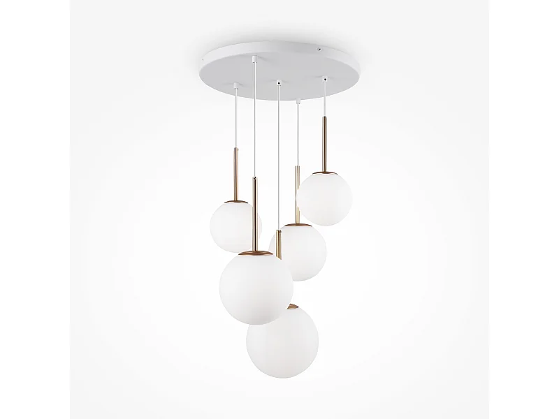 Maytoni Basic form Maytoni Basic Form Modern 5 Light Cluster Lampada da soffitto a sospensione Oro E14