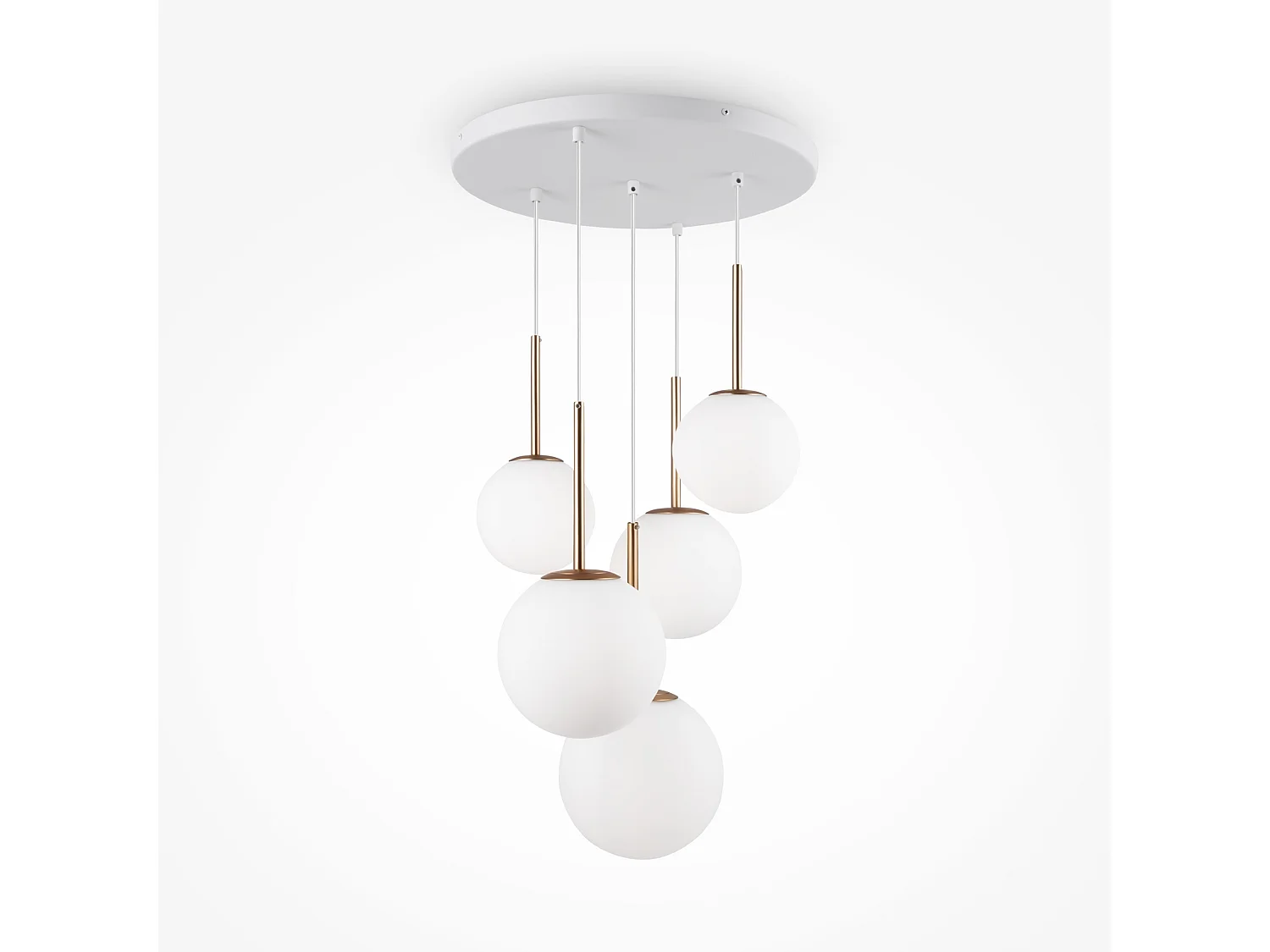 Maytoni Basic form Maytoni Basic Form Modern 5 Light Cluster Lampada da soffitto a sospensione Oro E14