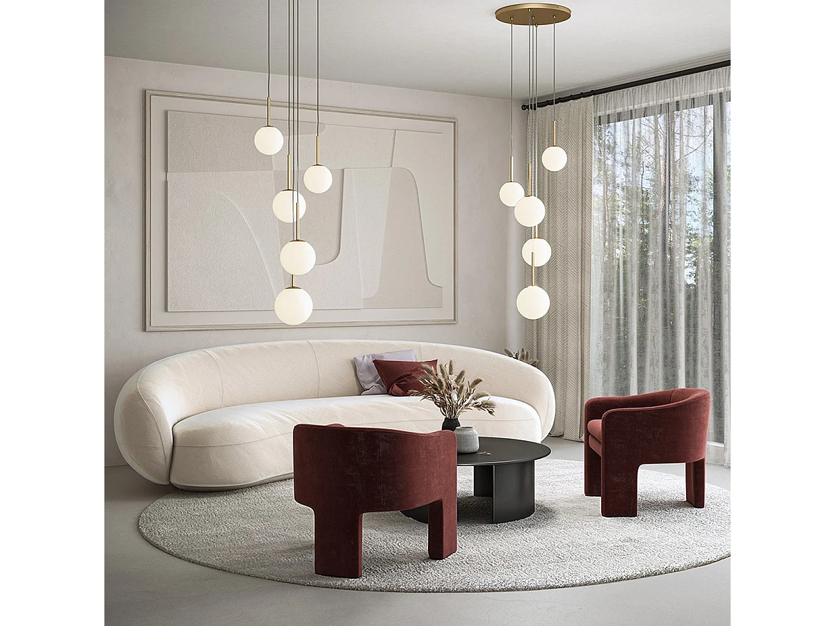 Maytoni Basic form Maytoni Basic Form Modern 5 Light Cluster Lampada da soffitto a sospensione Oro E14