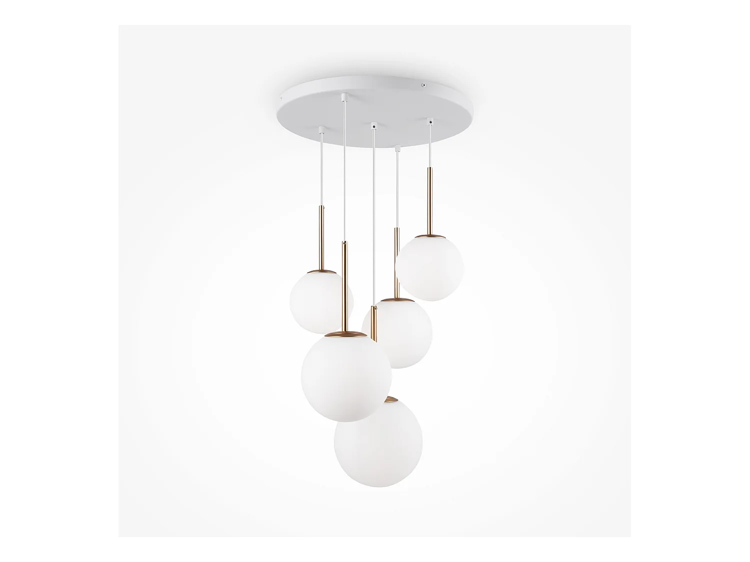Maytoni Basic form Maytoni Basic Form Plafonnier Moderne 5 Lumières Grappe Doré E14