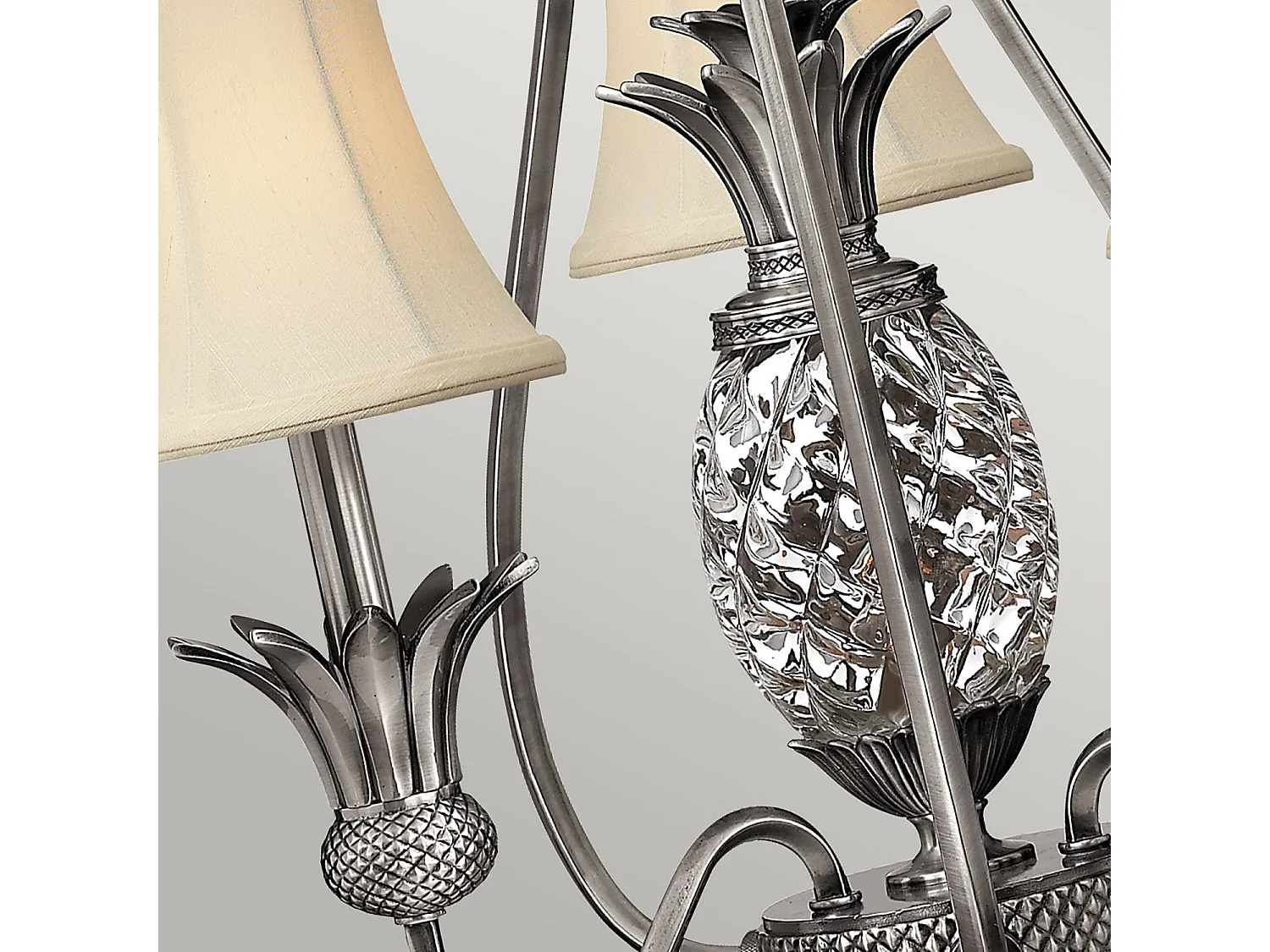 Elstead Plantation - Multi Arm Kronleuchter 3 Leicht poliertes antikes Nickel-Finish, E14