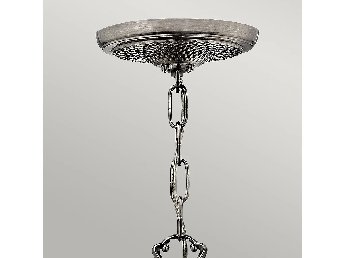 Elstead Plantation - Multi Arm Kronleuchter 3 Leicht poliertes antikes Nickel-Finish, E14