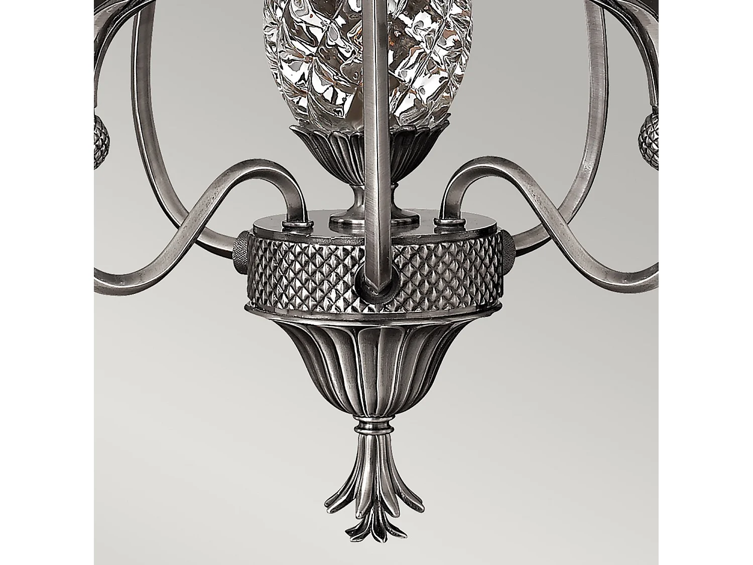 Elstead Plantation - Multi Arm Kronleuchter 3 Leicht poliertes antikes Nickel-Finish, E14