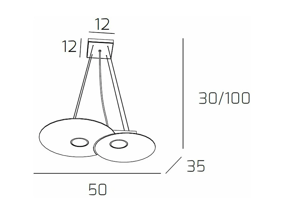 Sospensione Moderna Cloud Metallo Sabbia 2 Luci Gx53