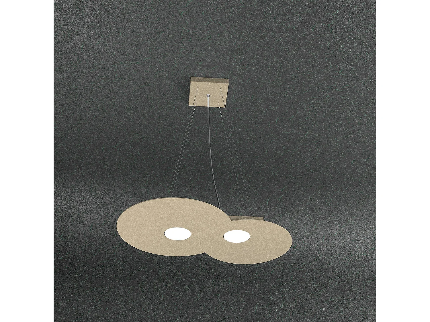 Cloud Sospensione 2 Luci Sabbia