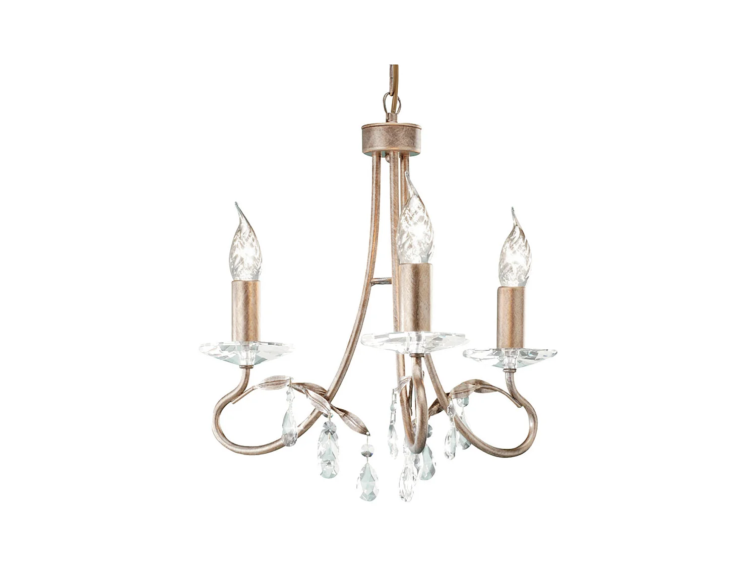 Elstead Christina Lustre à 3 ampoules argenté, finition dorée, E14