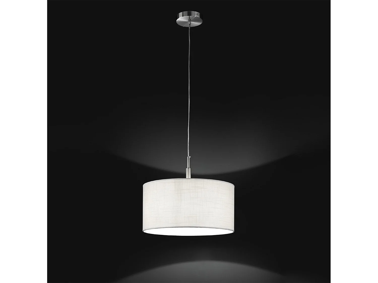 Spazio Collection pendellampe med stofskærm, E27-fatning, maksimal effekt 40W, mål Ø40 x H200 cm - Perenz