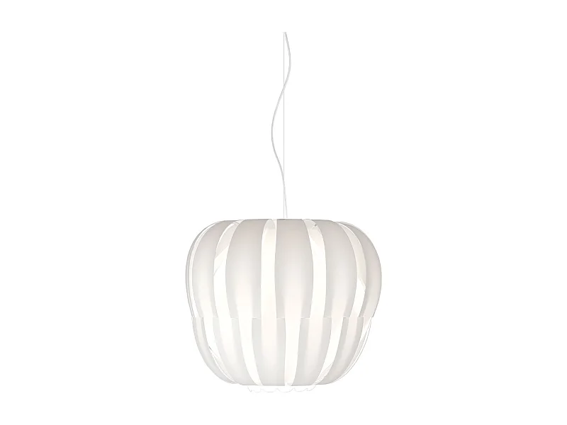 Lampadario Moderno Queen Polilux ® Bianco E Metallo Cromo 3 Luci E27