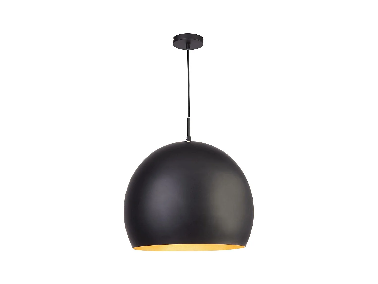 Searchlight Industrial 1 Ljus Stort hnge Matt Svart, Guld, E27