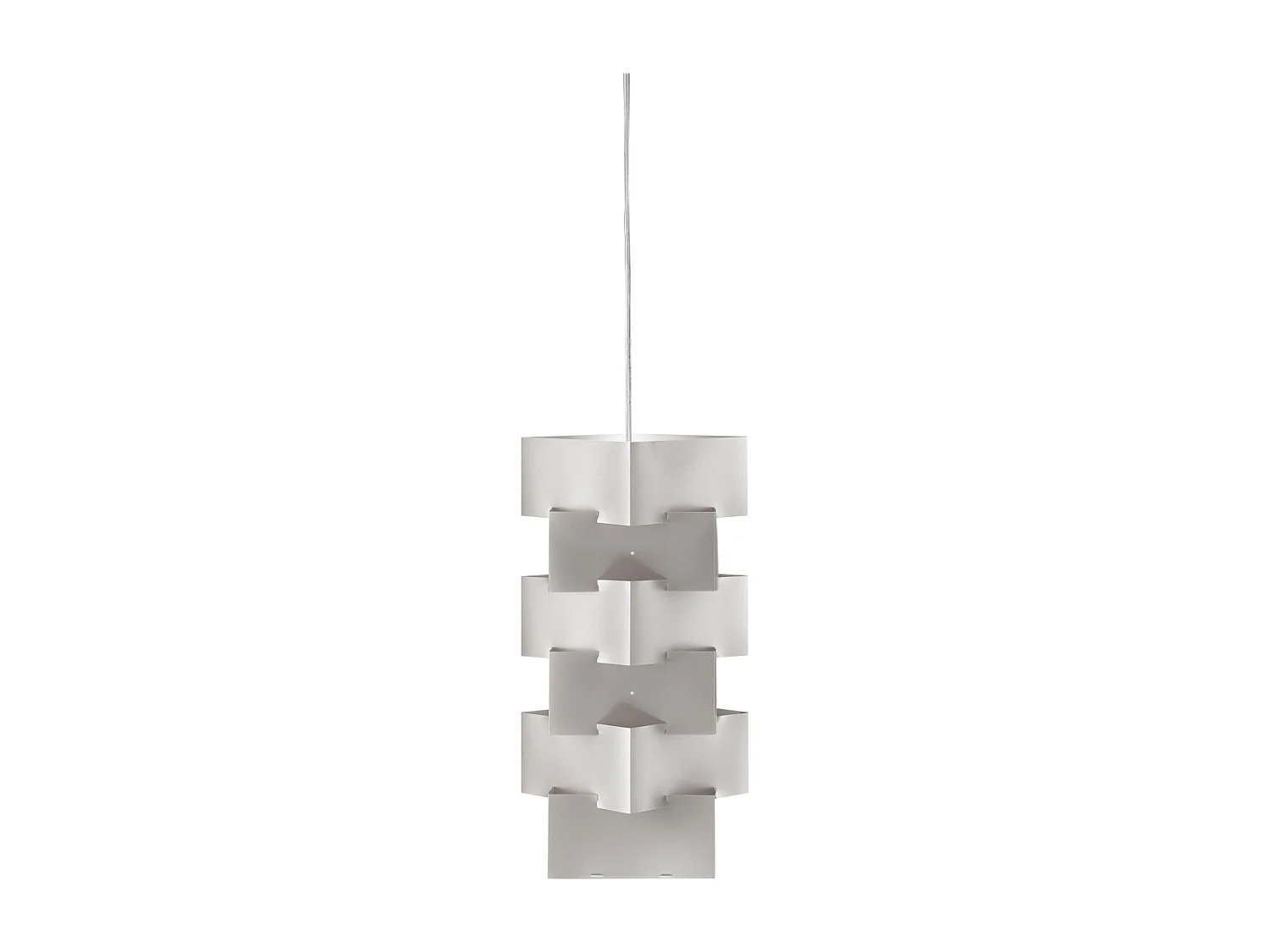 Sospensione Moderna Building Polilux ® Argento E Metallo Cromo 1 Luce E27