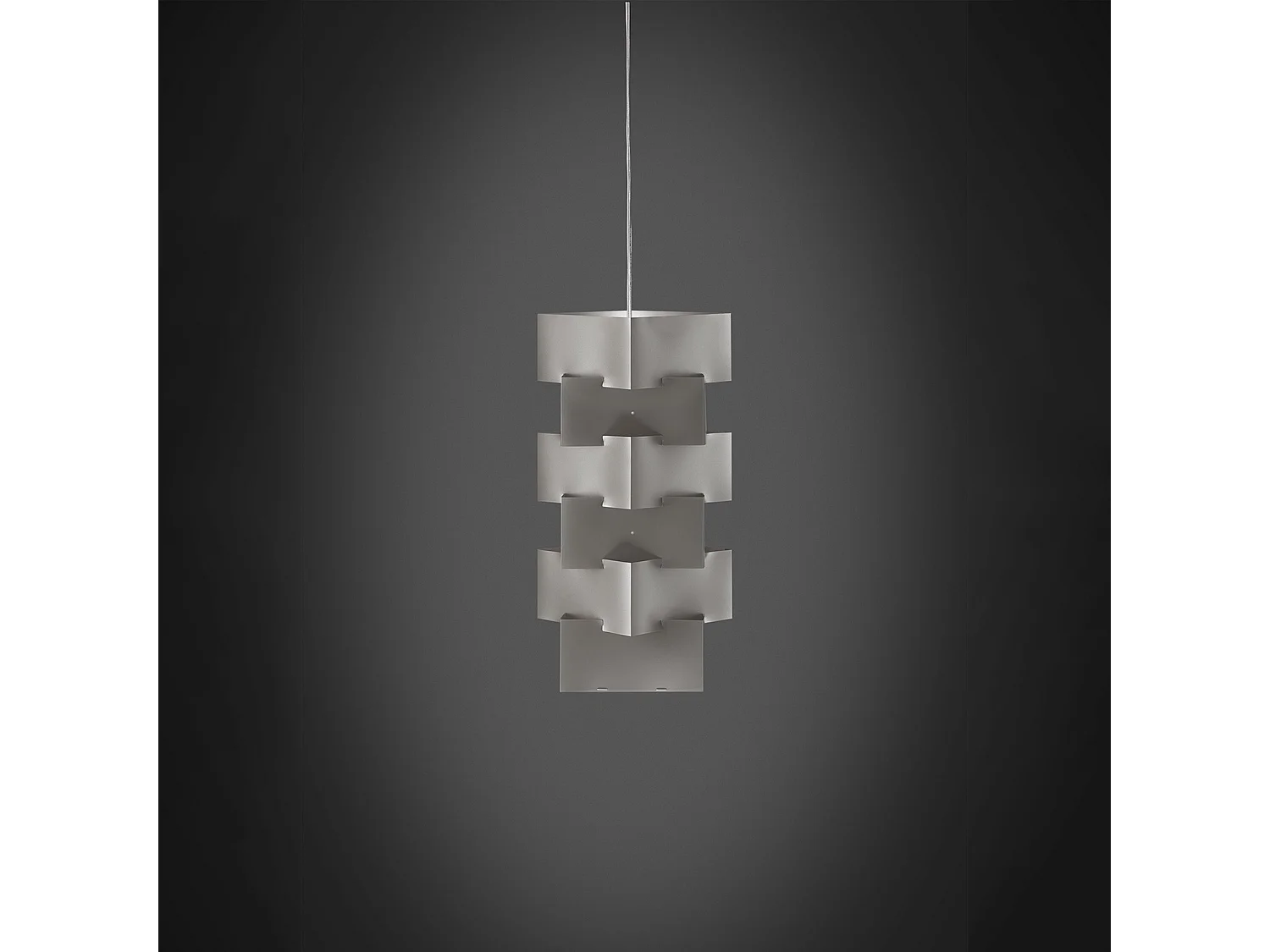 Sospensione Moderna Building Polilux ® Argento E Metallo Cromo 1 Luce E27