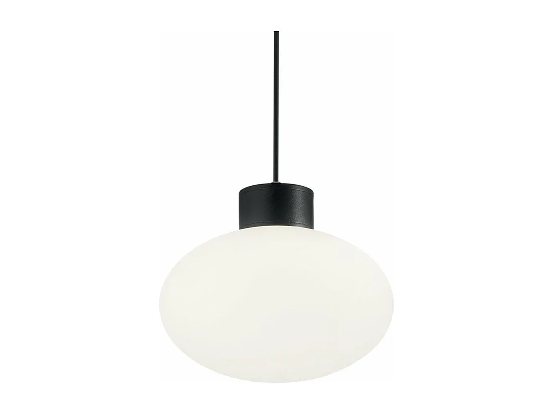 Sospensione Moderna Clio Alluminio Nero 1 Luce E27