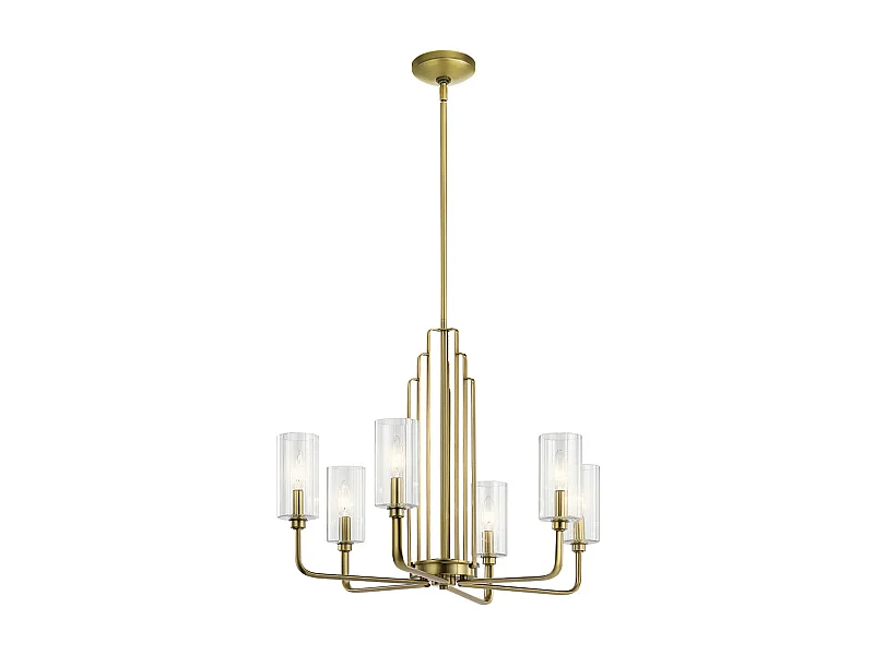 Elstead Kichler Kimrose Mehrarmige Deckenleuchte aus gebürstetem Naturmessing