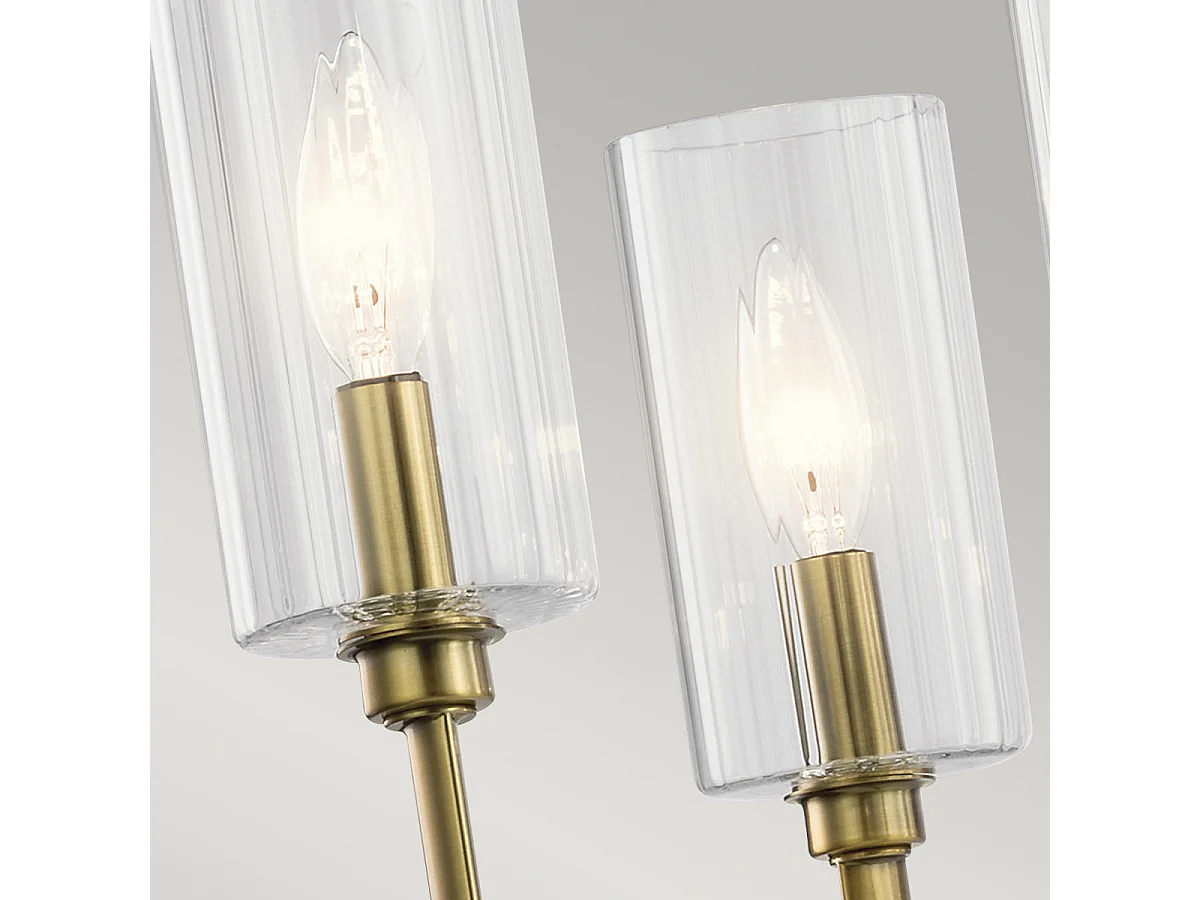 Elstead Kichler Kimrose Plafonnier suspendu à bras multiples Laiton naturel brossé